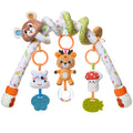 Picture close-up showing the baby arch and spiral car seat toy set