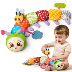 <tc>Oruga Peluche para Bebé - Colores, Texturas y Cascabeles</tc>