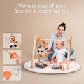 Hanging tiger and duck toy for infant's sensory development