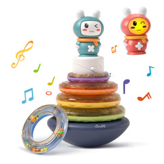 <tc>Torre apilable para bebés con función musical</tc>