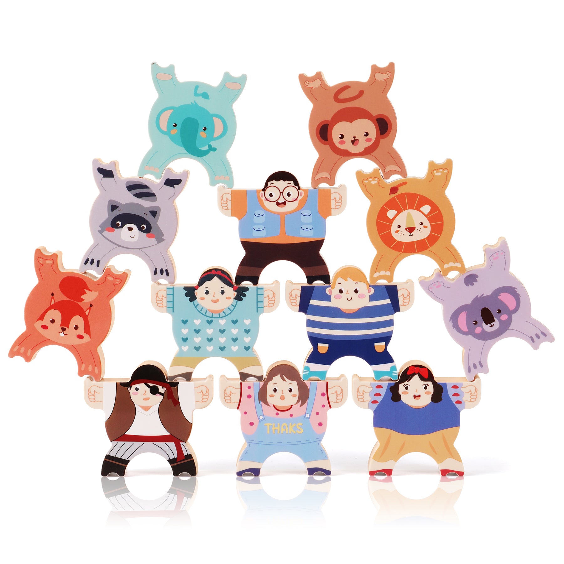 <tc>Juguete apilable Montessori de animales del bosque</tc>