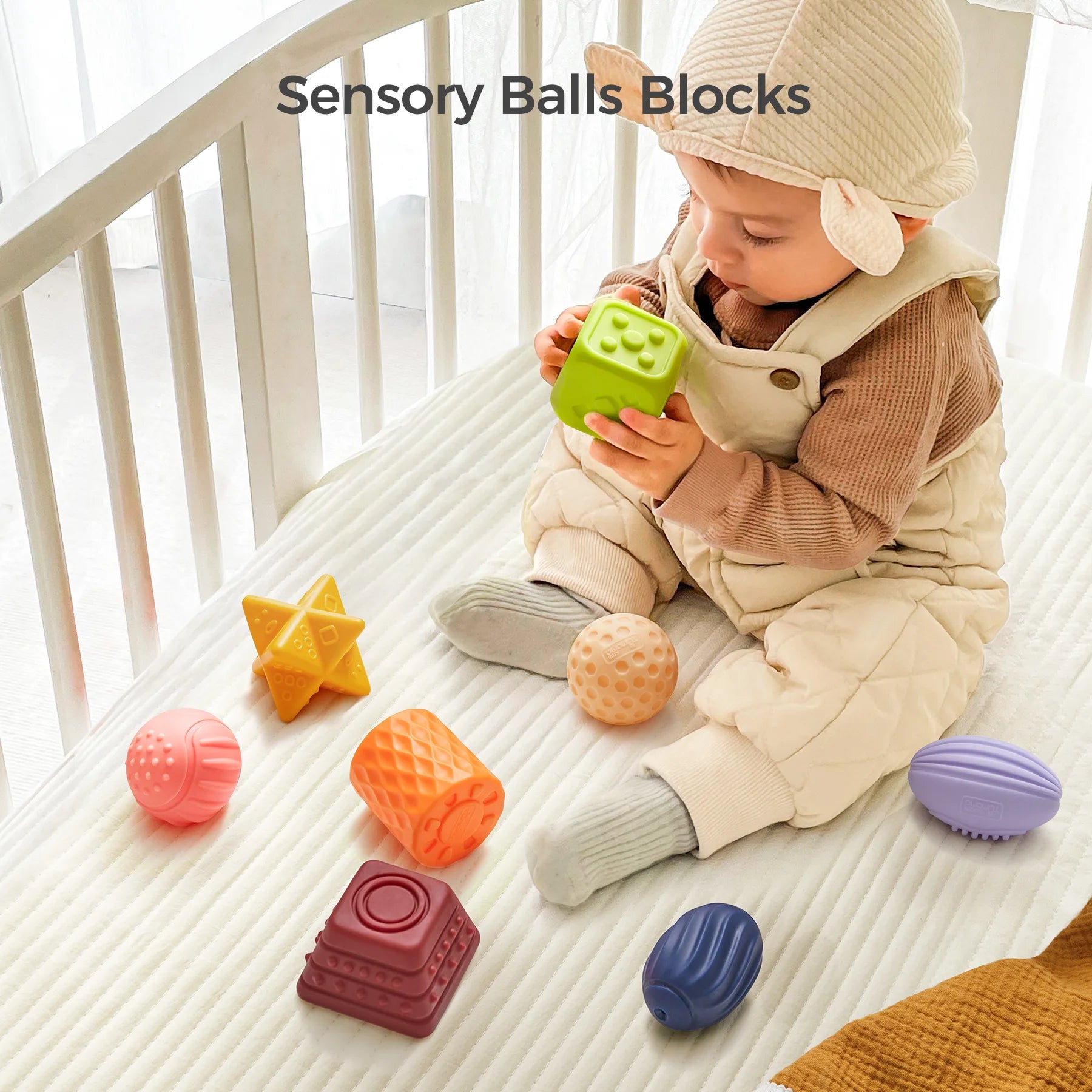 <tc>Set de Pelotas Sensoriales para Bebé (8 unidades)</tc>