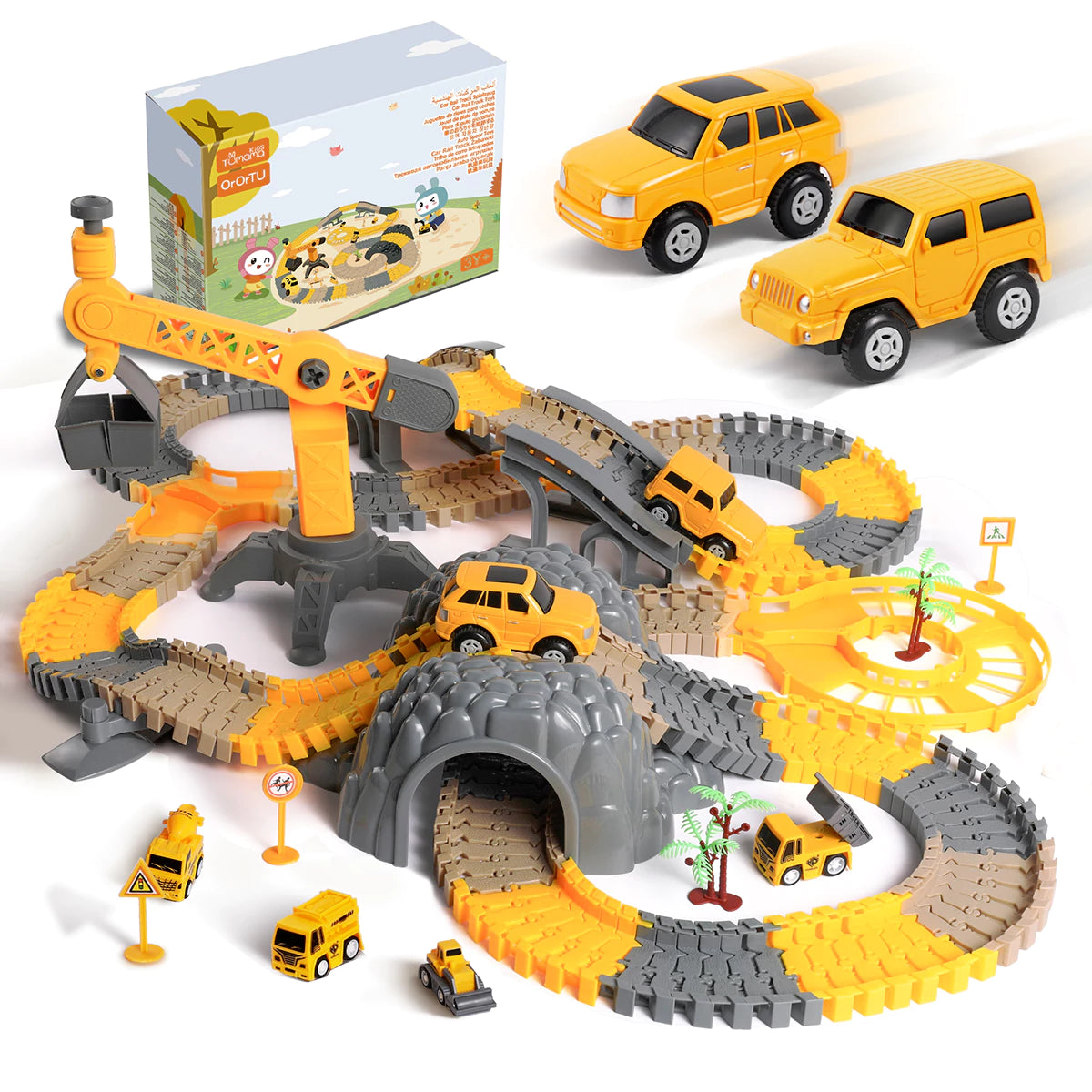 <tc>Set de Pistas de Coches para Niños con Tema de Construcción</tc>