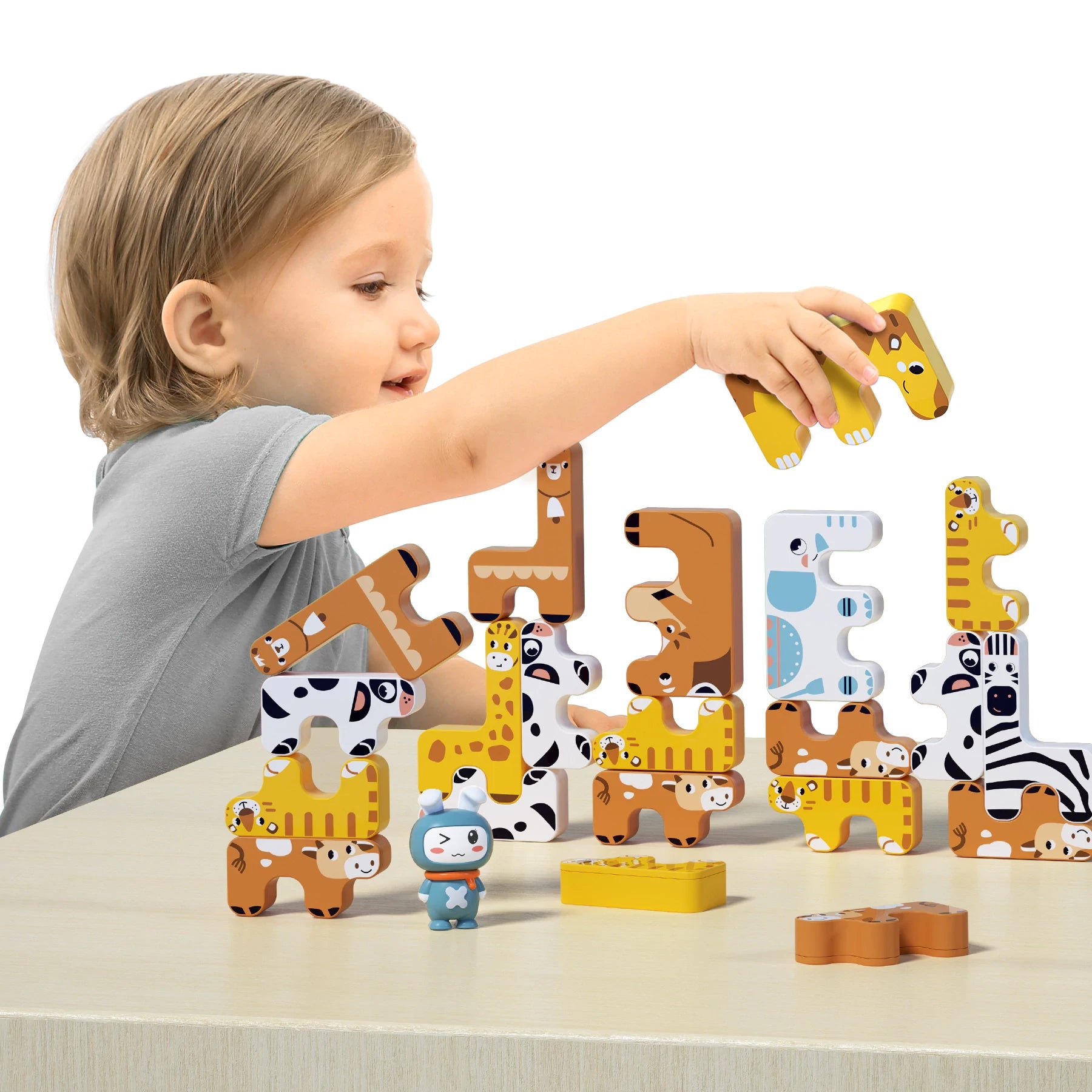 <tc>Juguete apilable Montessori de animales del bosque</tc>
