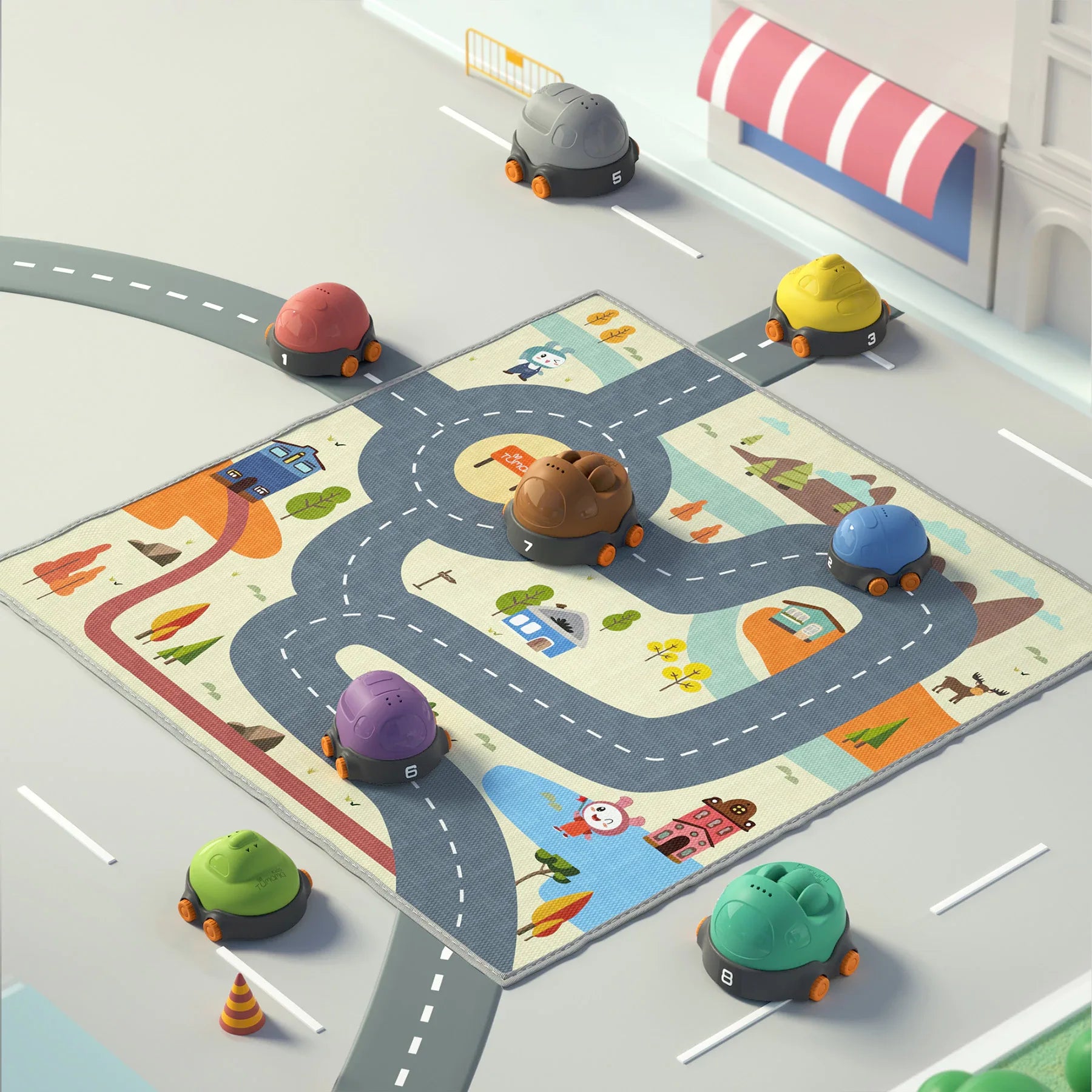 <tc>Juguete de tazas apilables para bebés – incluye alfombrilla de juego</tc>