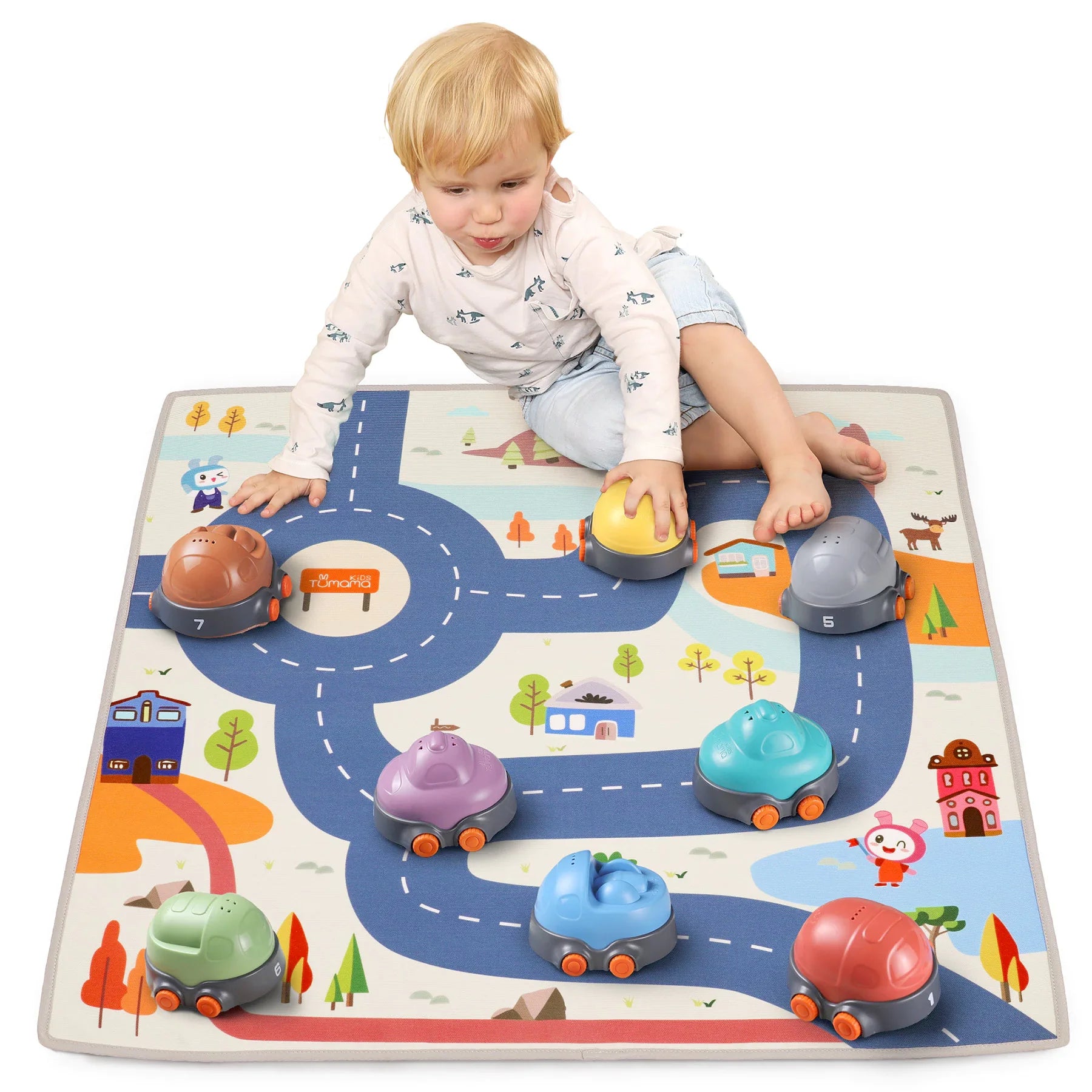 <tc>Juguete de tazas apilables para bebés – incluye alfombrilla de juego</tc>