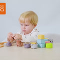 <tc>Set de juguetes cubos apilables para bebé (18 unidades)</tc>