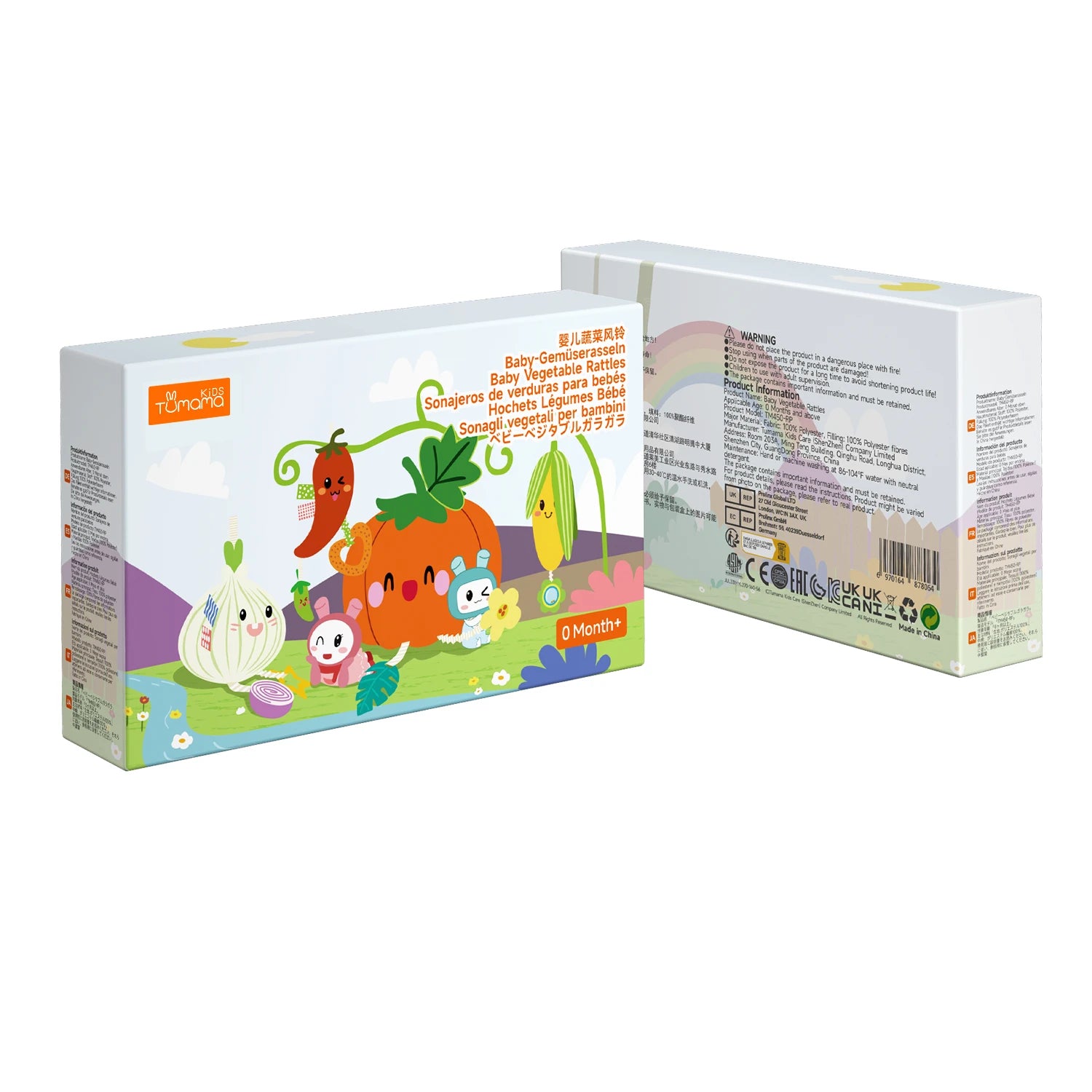 <tc>Sonajeros colgantes de peluche suave en forma de verduras para bebé</tc>